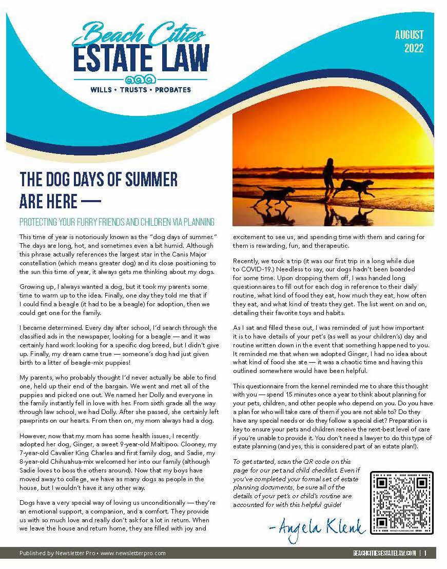 Beach Cities Estate Law Newsletter – August 2022_Page_1